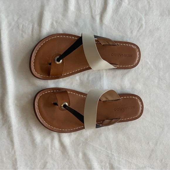 New Bernado White, Black, and Tan Tia Sandal Slide, Size 11! - Picture 10 of 11